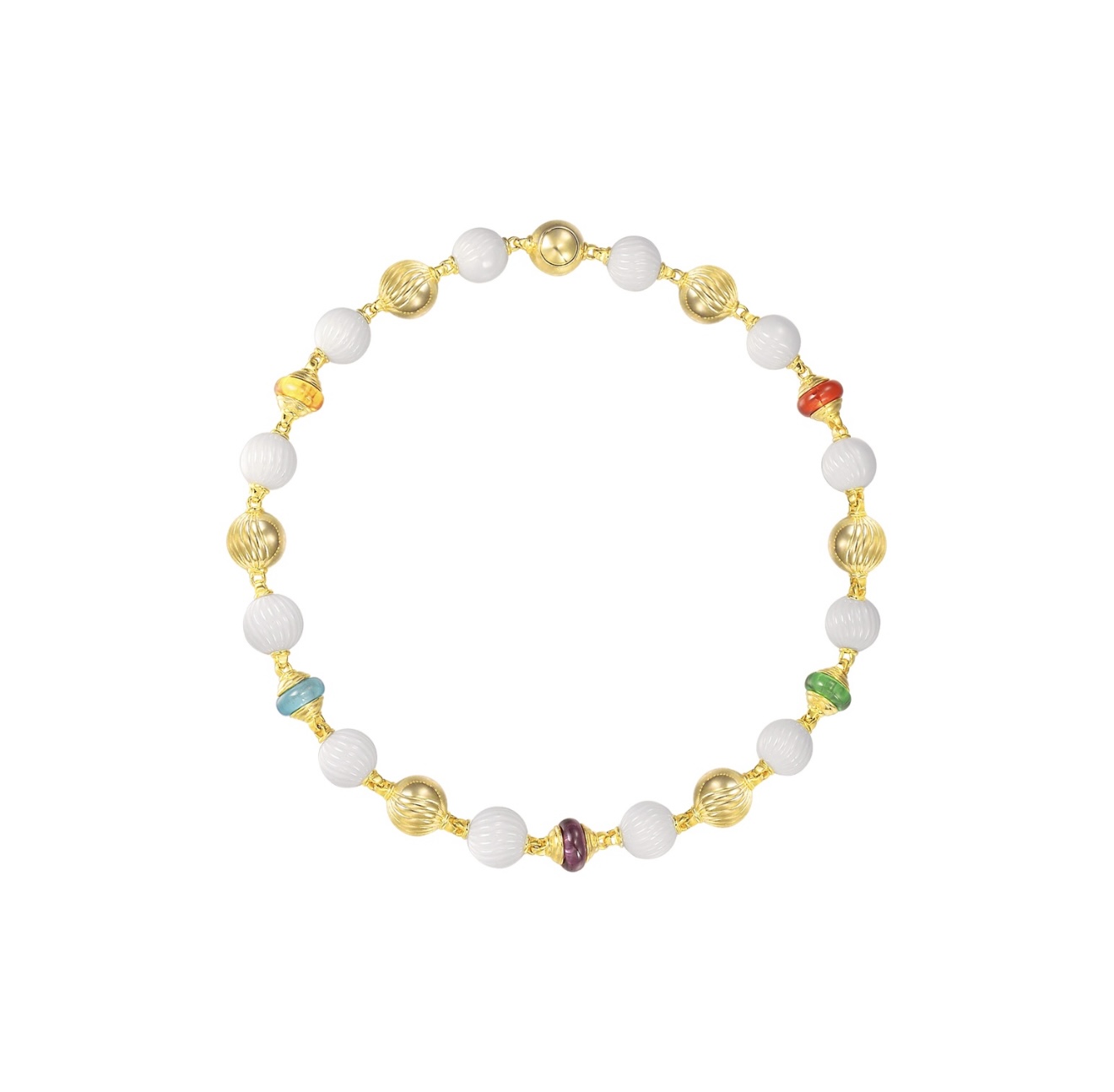 Iris Bangle | Classic yellow bakelite bangle with inlay and stones.