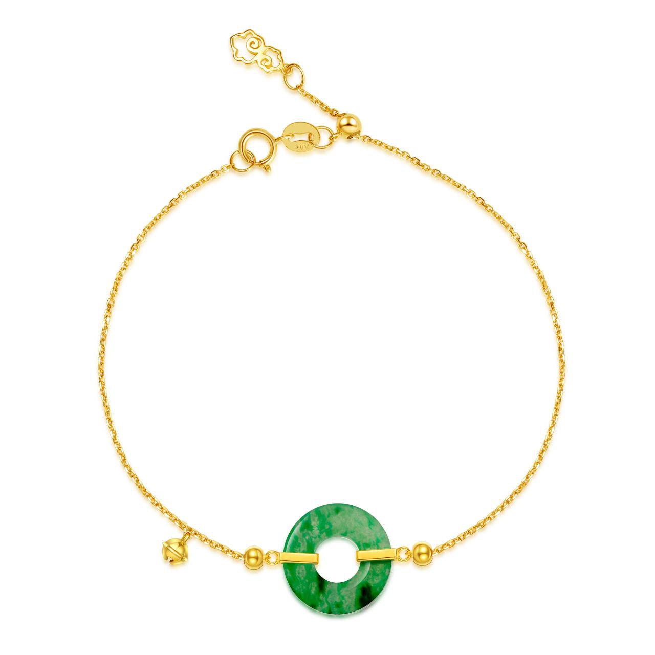Iris Bangle | Classic yellow bakelite bangle with inlay and stones.
