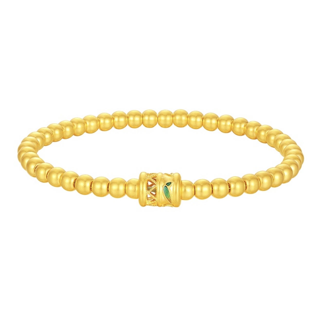 Iris Bangle | Classic yellow bakelite bangle with inlay and stones.