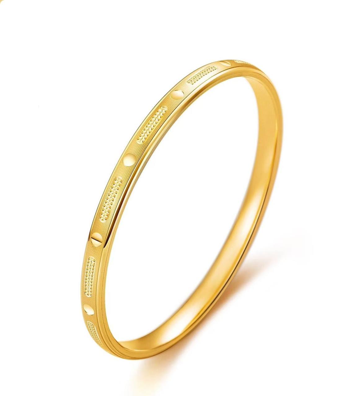 Iris Bangle | Classic yellow bakelite bangle with inlay and stones.