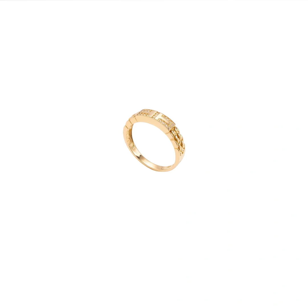 Iris Bangle | Classic yellow bakelite bangle with inlay and stones.