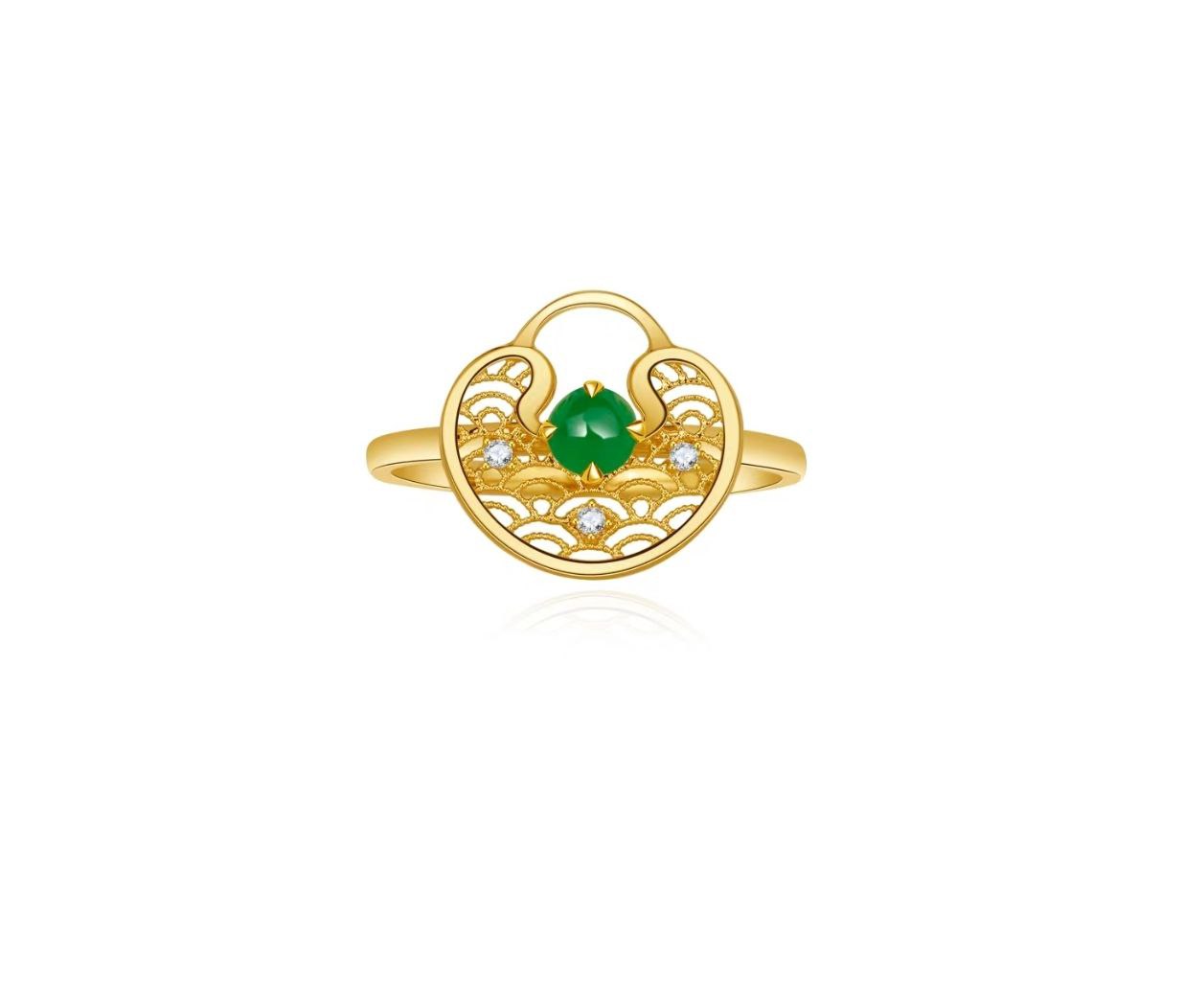 Iris Bangle | Classic yellow bakelite bangle with inlay and stones.