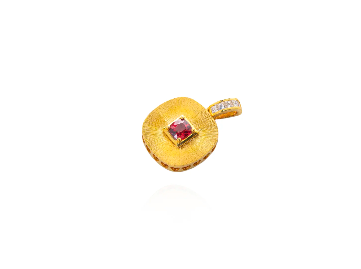 Iris Bangle | Classic yellow bakelite bangle with inlay and stones.